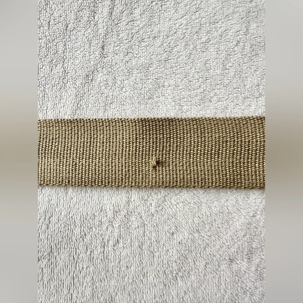 Beige Canvas Belt with D-Ring